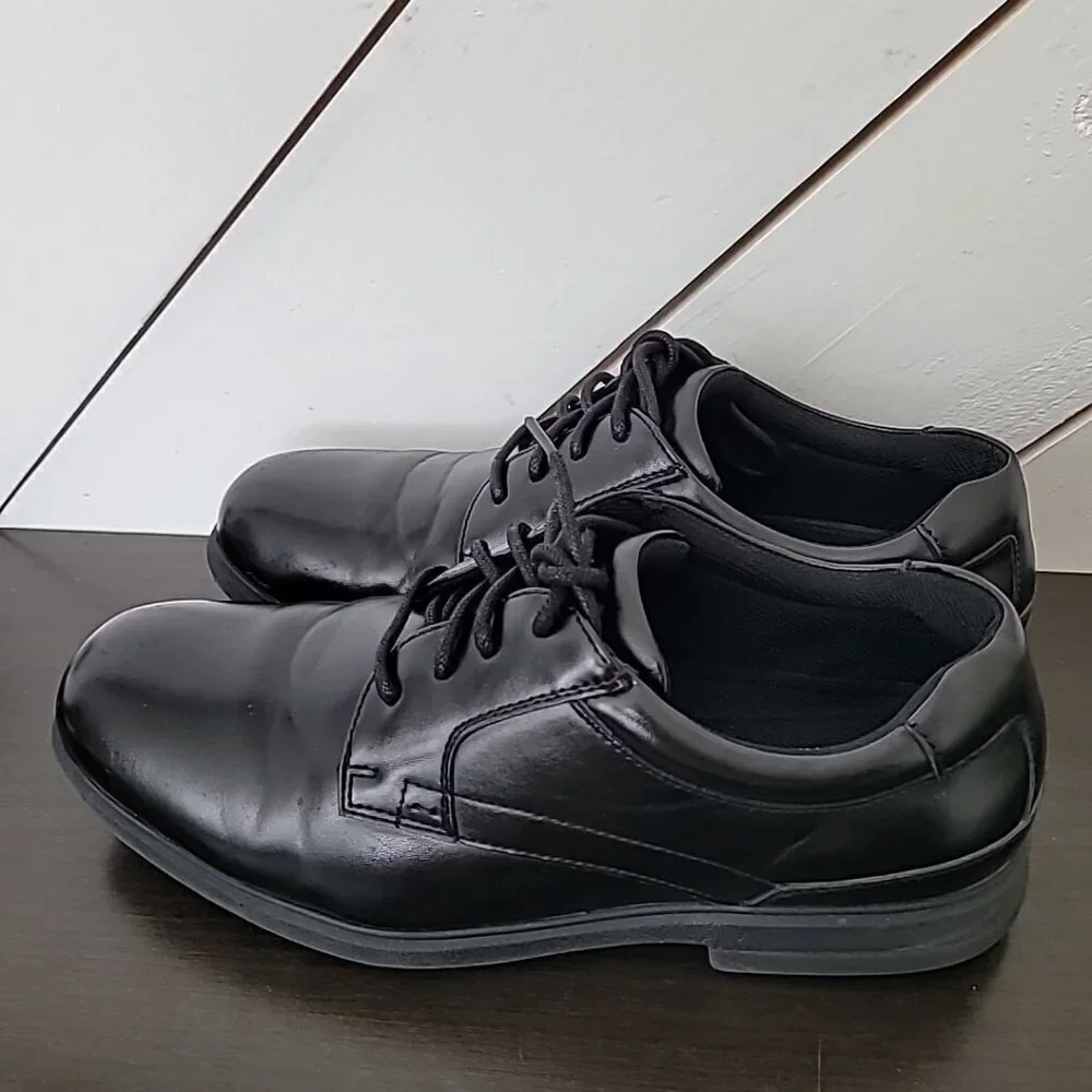 Nunn Bush mens 11 Sherman Slip-resistant Work Shoe Oxford Sneaker, Black